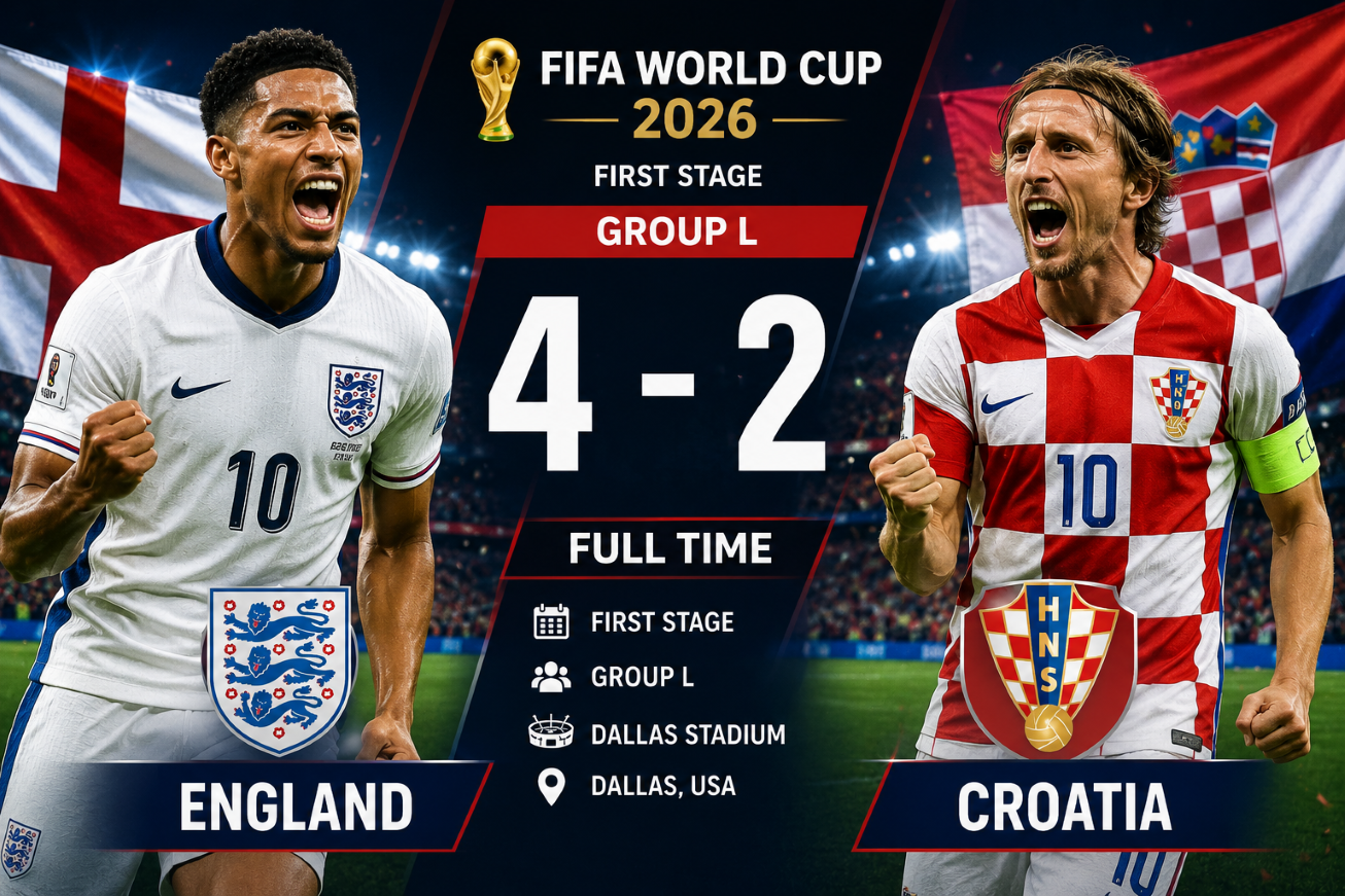 England 4-2 Croatia: Three Lions Deliver Statement Victory in Group L World Cup Clash