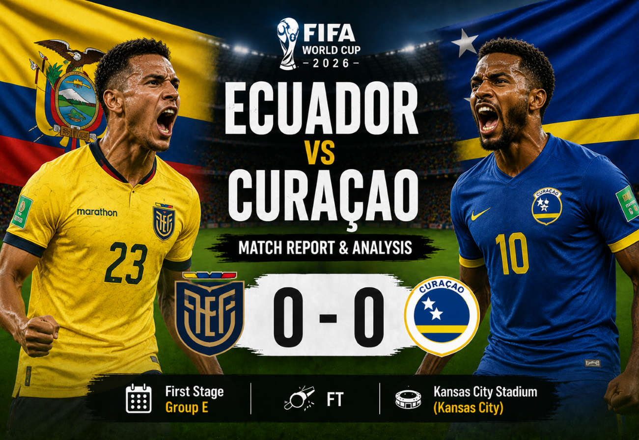 Ecuador 0–0 Curaçao | FIFA World Cup 2026 Group E Match Report at Kansas City Stadium