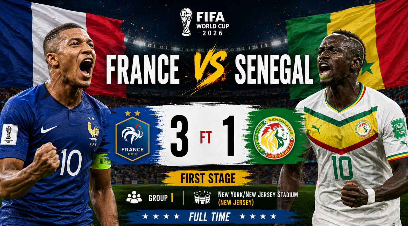 France 3-1 Senegal: Les Bleus Begin FIFA World Cup 2026 Campaign with Convincing Group I Victory